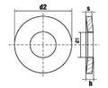 Шайба пружинная тарельчатая DIN 6796 (A2) для болтовых соединений, 8.4xM8