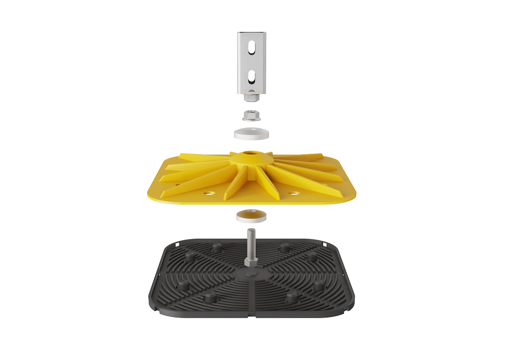 Кровельная опора Fachmann SOLID FOOT с вертикальным кронштейном ...