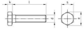 Болт с шестигранной головкой DIN 933 (нержавеющая сталь A2), M10X25