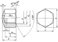 Гайка шестигранная колпачковая низкая слепая DIN 917 (A2), M16